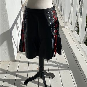 Holiday leather skirt